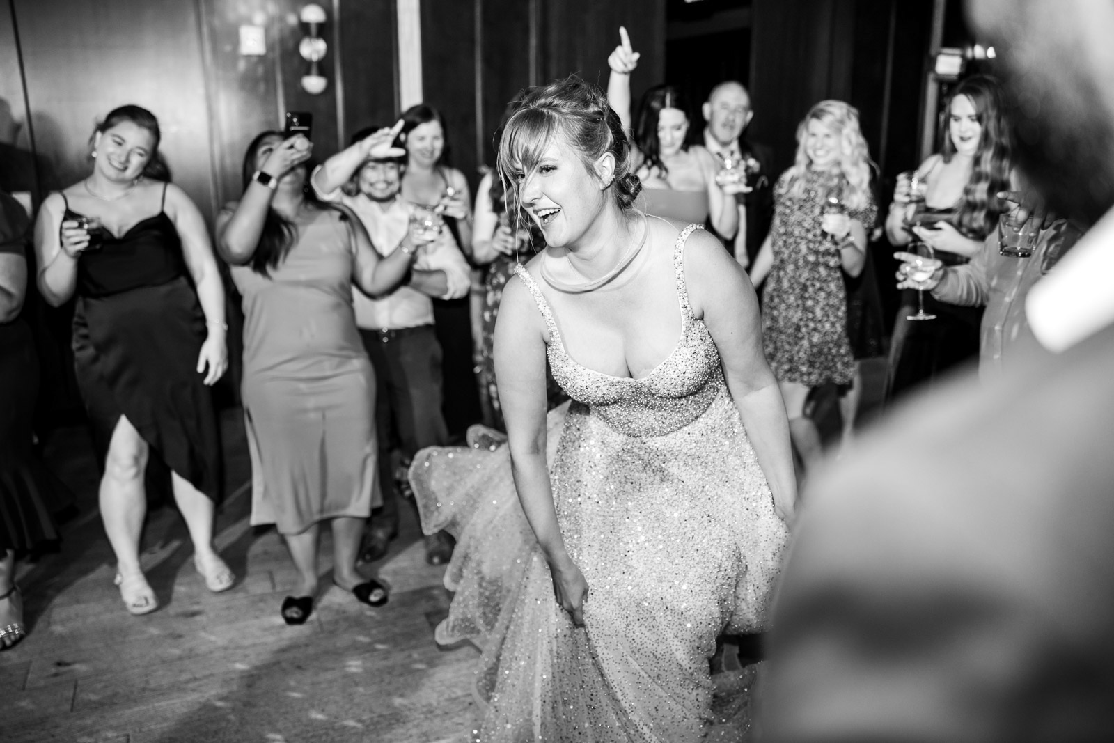 Bride dancing during District Winery Wedding