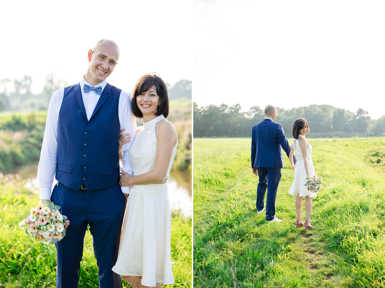 Bridal portraits in a Belgian park