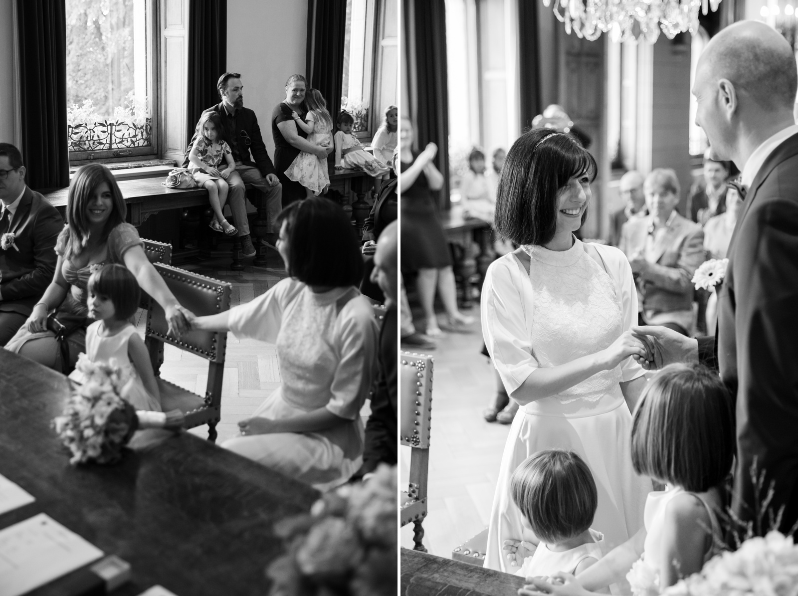 Intimate civil wedding ceremony in Belgium