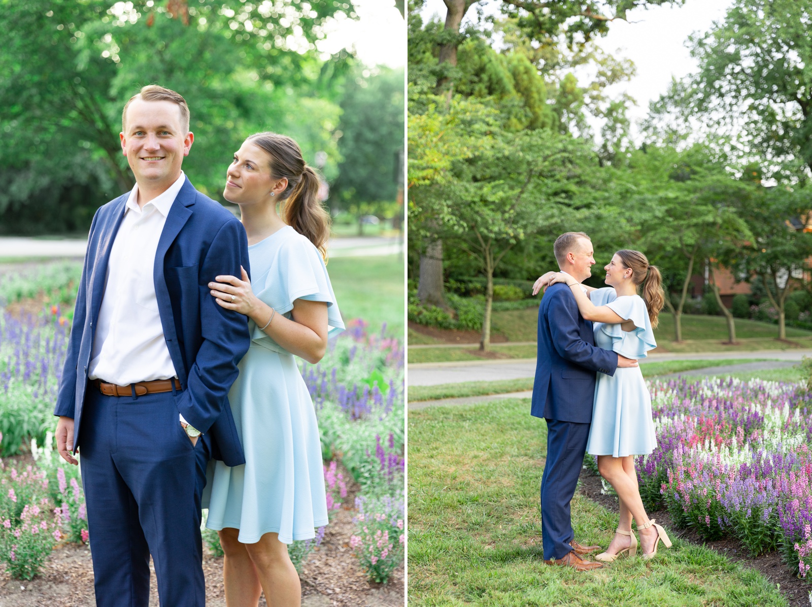 Outdoor engagement session at Sherwood Gardens, one of the best engagement sesion locations in the Mid-Atlantic Region