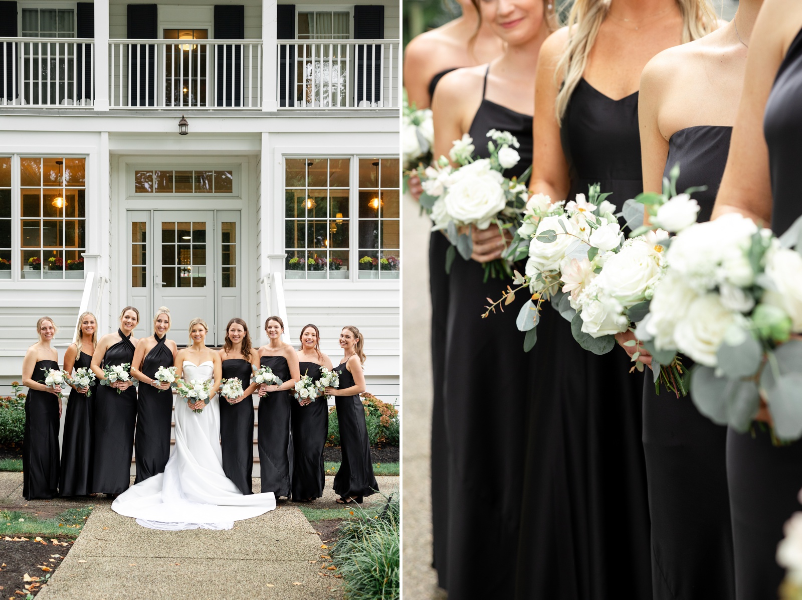 Bridal party portraits at Kent Island Resort