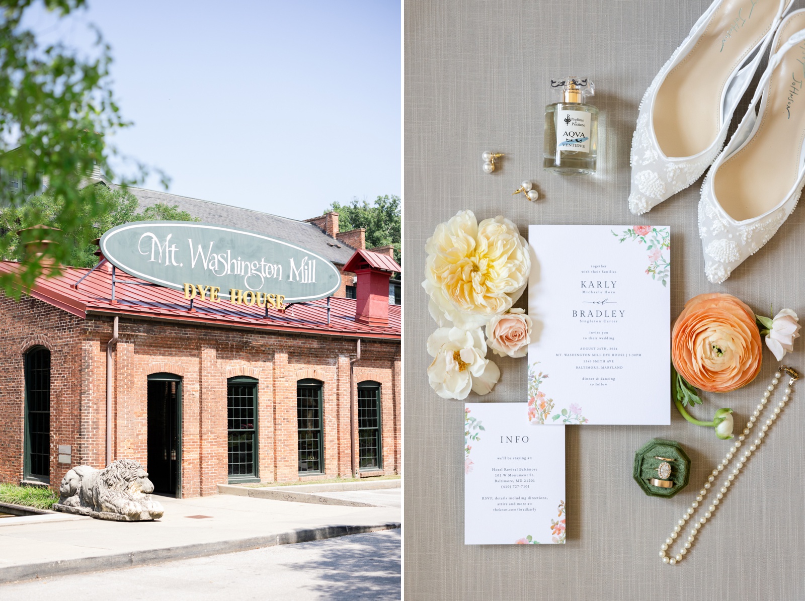 Summer wedding at Mt. Washington Mill Dye House