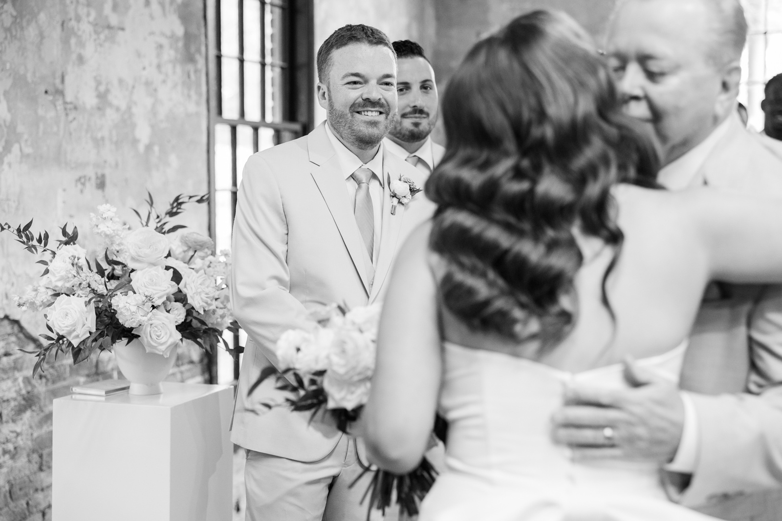 Wedding ceremony at Mt. Washington Mill Dye House