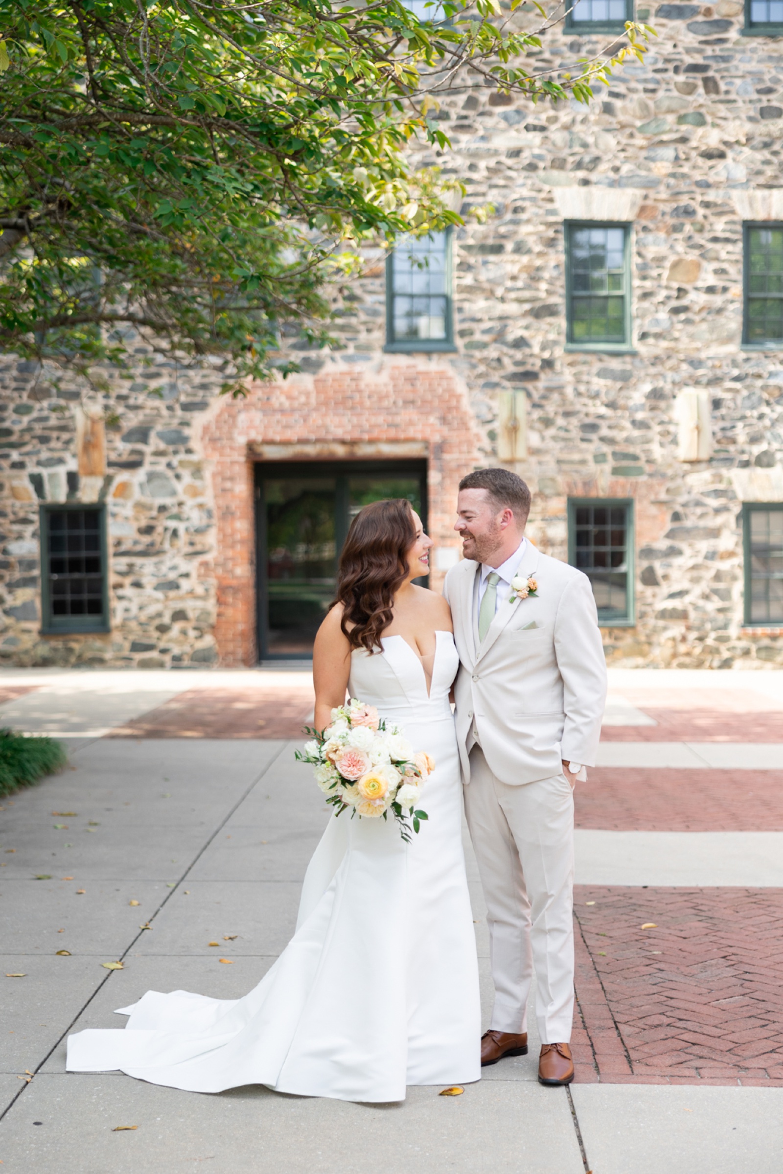 Bridal portraits at Mt. Washington Mill Dye House