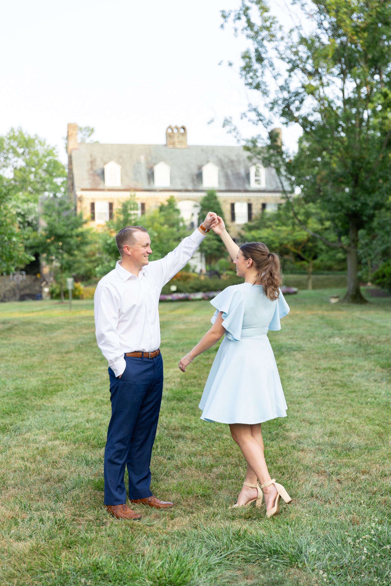 Garden engagement photos in Baltimore