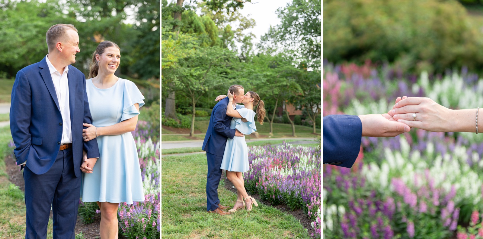 Summer engagement session at Sherwood Gardens