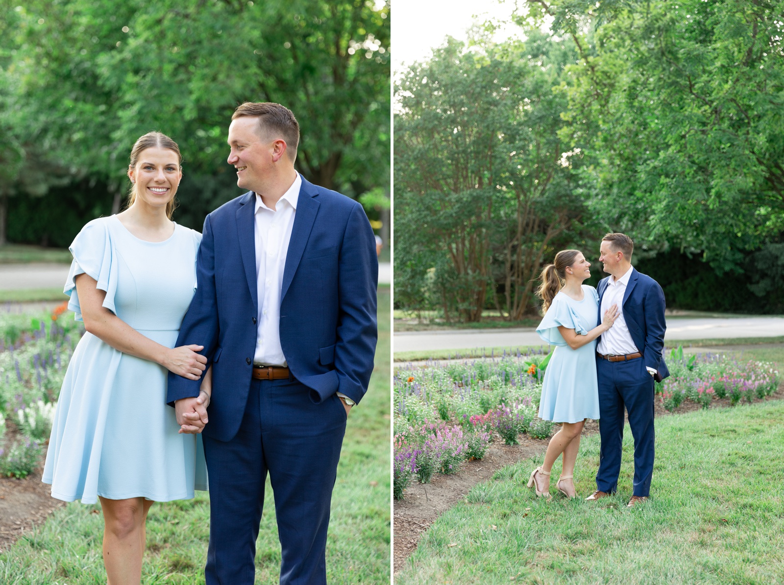 Garden engagement photos in Baltimore