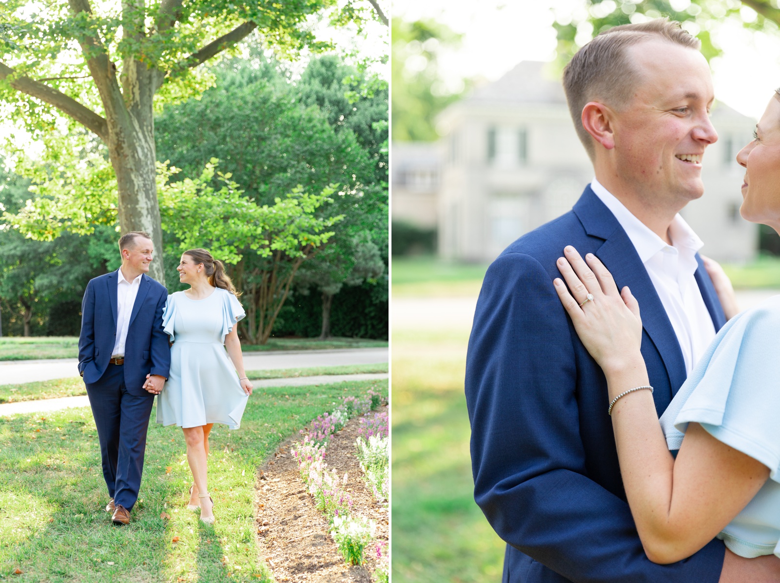 Garden engagement photos in Baltimore