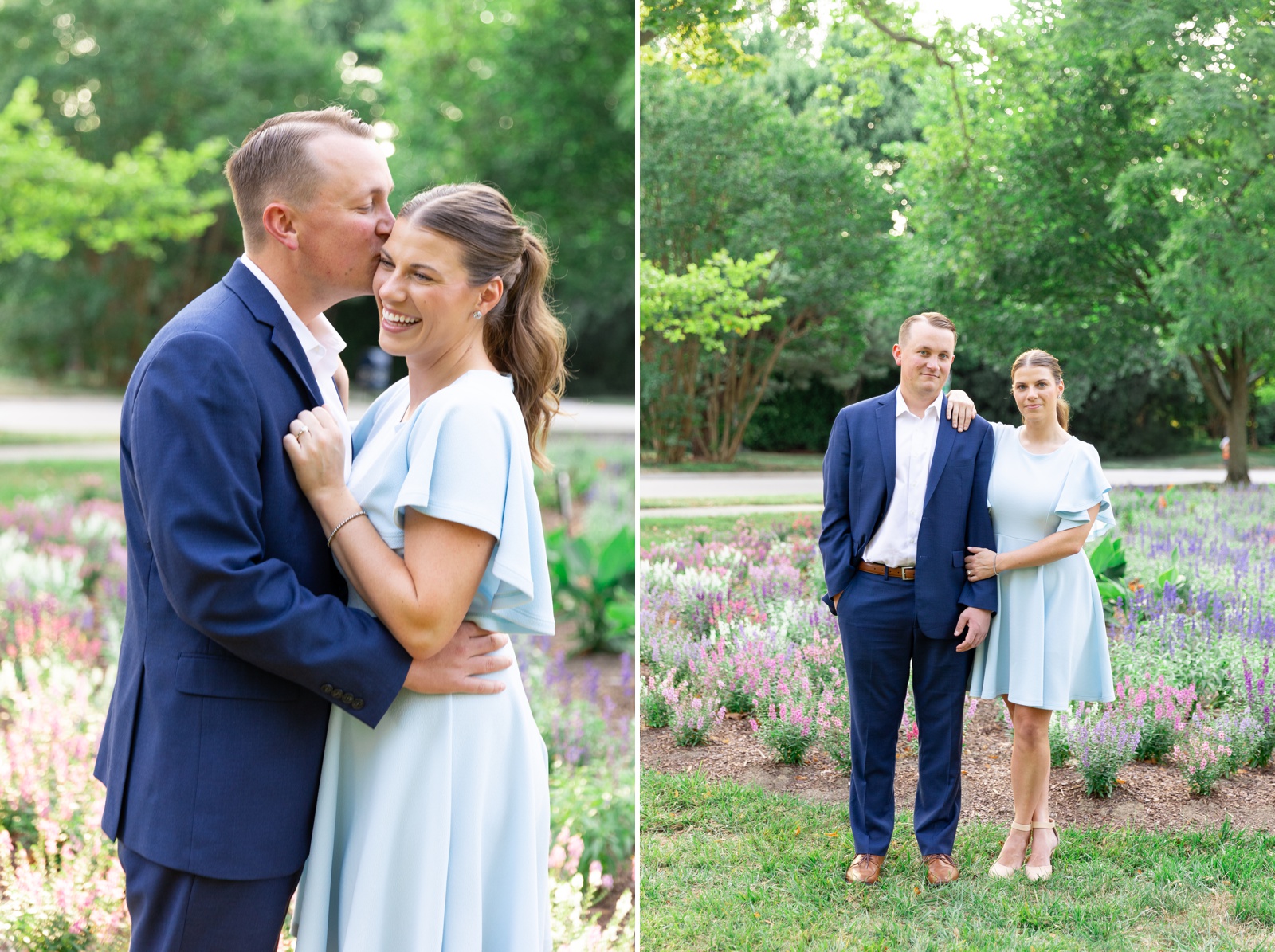 Summer engagement session at Sherwood Gardens 