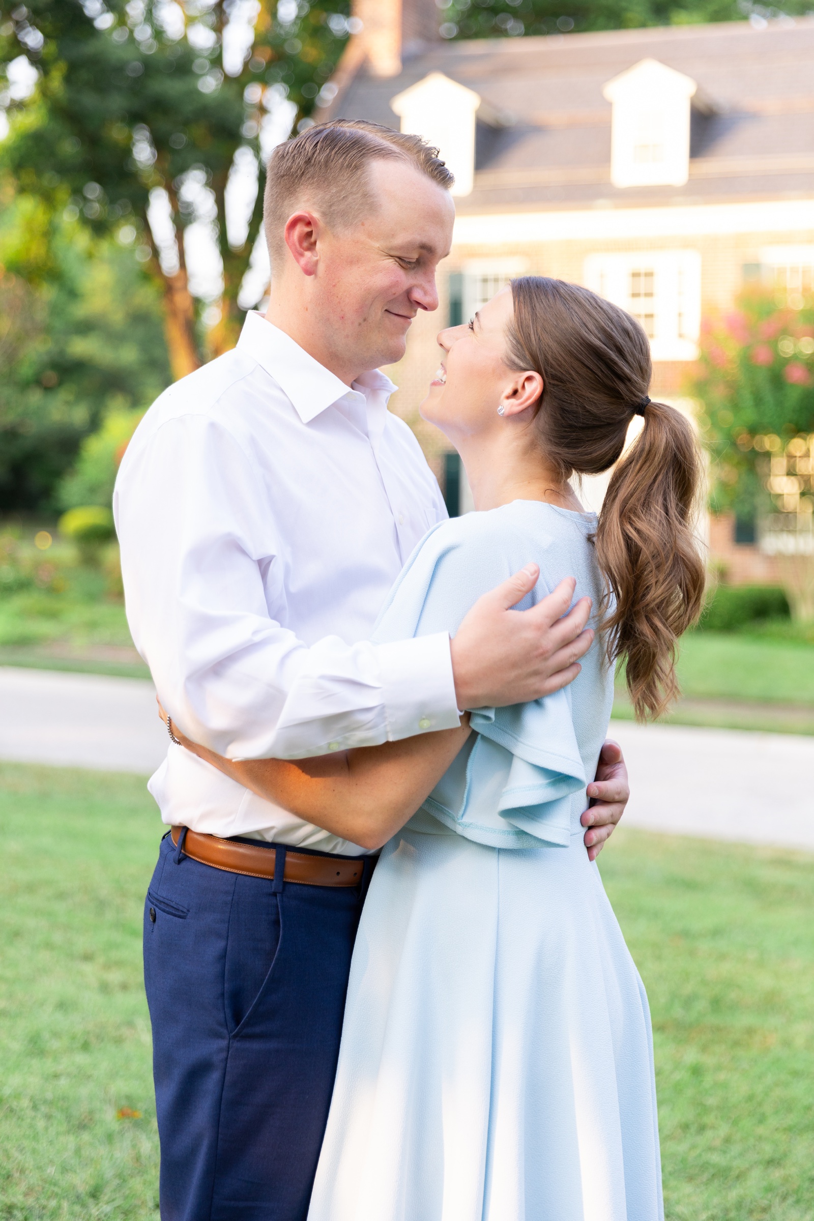 Garden engagement photos in Baltimore