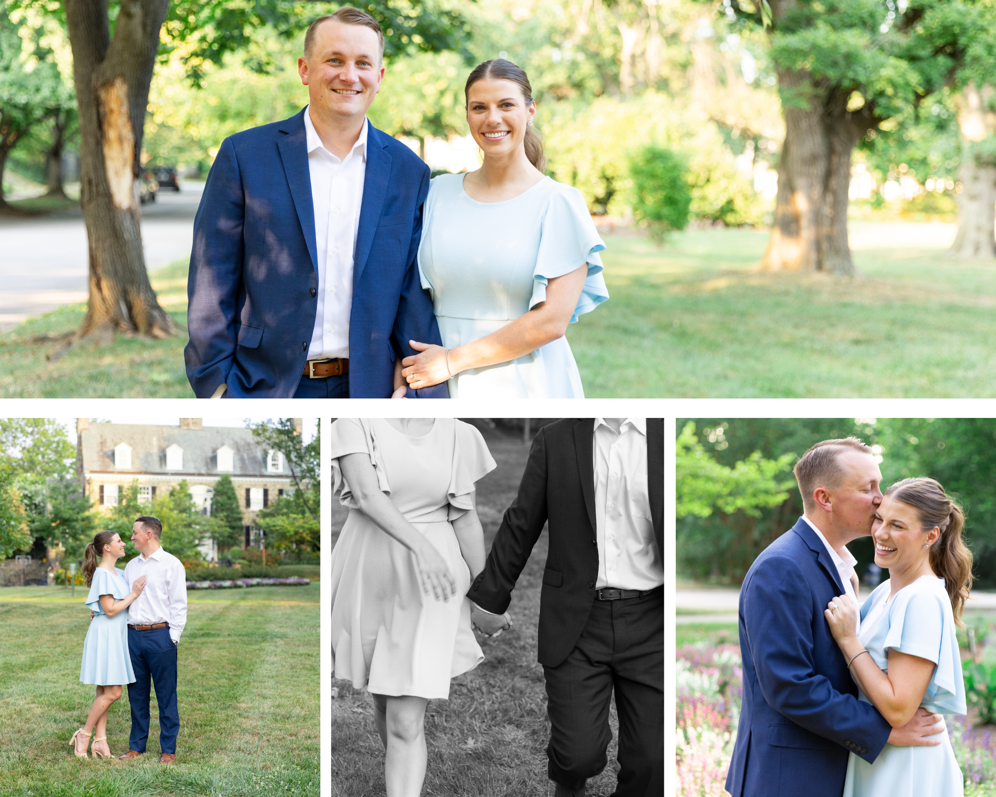 Photos from an engagement session at Sherwood Gardens in North Baltimore