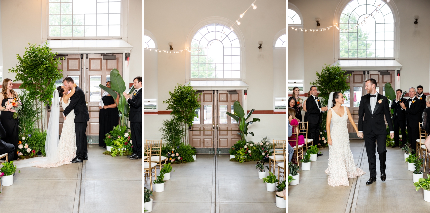 Indoor wedding ceremony at Eastern Market in Washington, DC