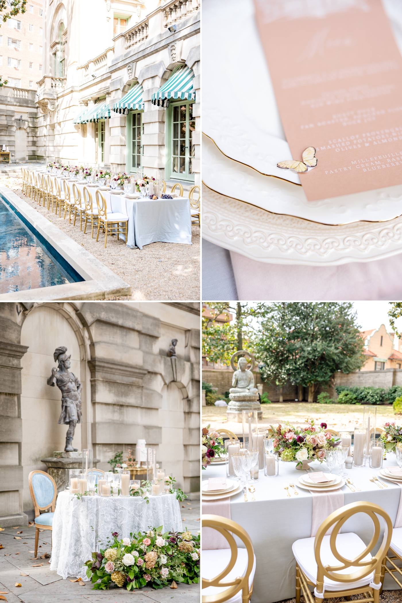 Wedding reception al fresco style at Larz Anderson House in Washington, DC