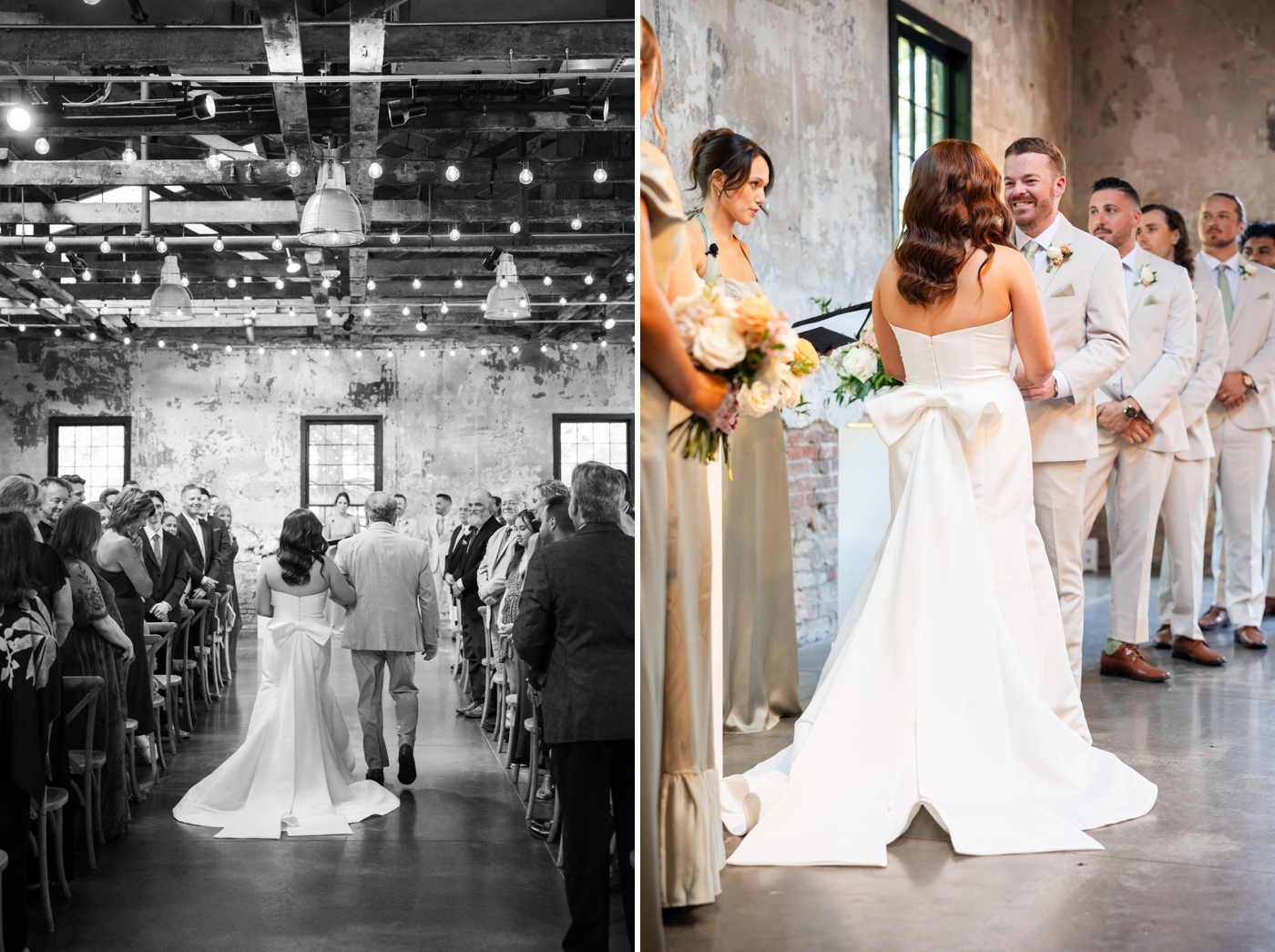 Wedding ceremony at Mt. Washington Mill Dye House, one of the best wedding venues in Baltimore